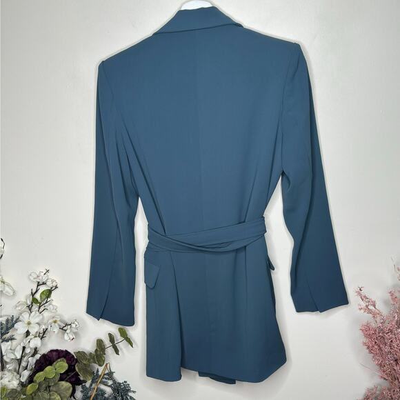 VEILED NEW YORK Timani Tie Waist Blazer Daylight Blue {V47} - Picture 3 of 5